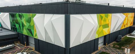 stretched metal fabric facade|fabric for building materials.